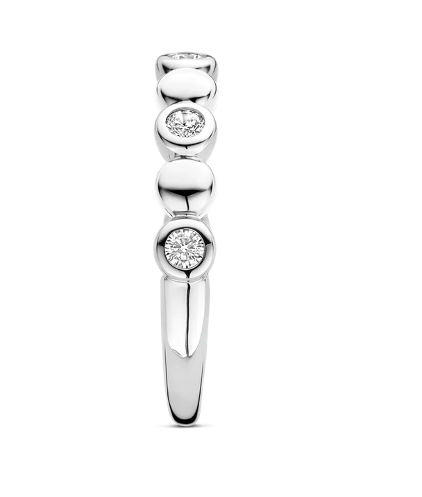 Alternating Zirconia Bezel Band