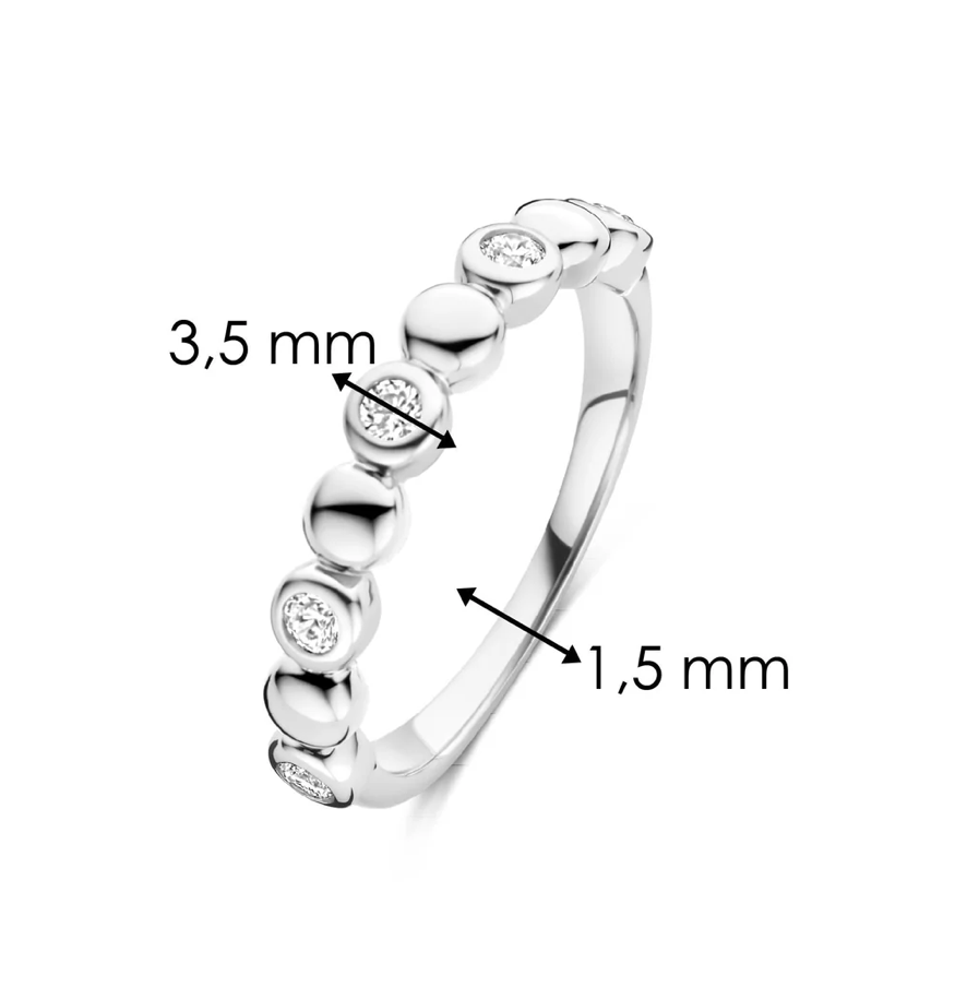 Alternating Zirconia Bezel Band