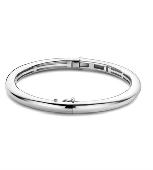 5mm Thick Hinged Bangle - Silver or Gold