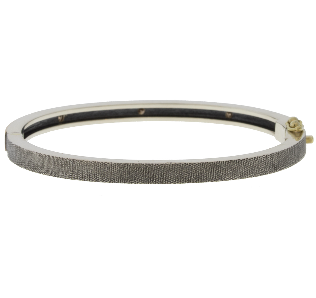"Nori" Silver Diamond Bangle