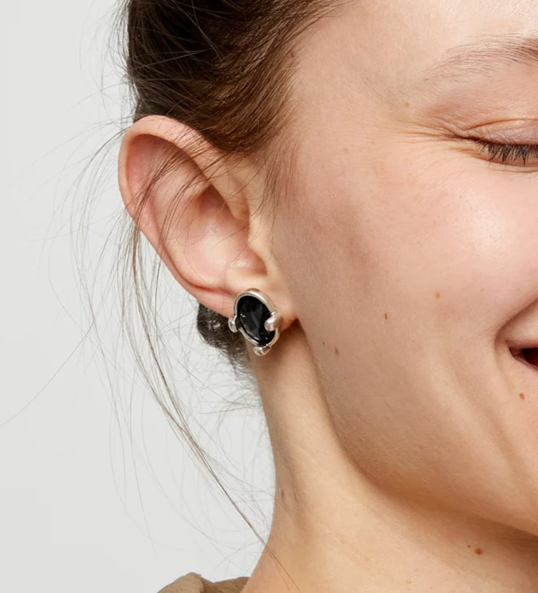 Black Crystal Studs