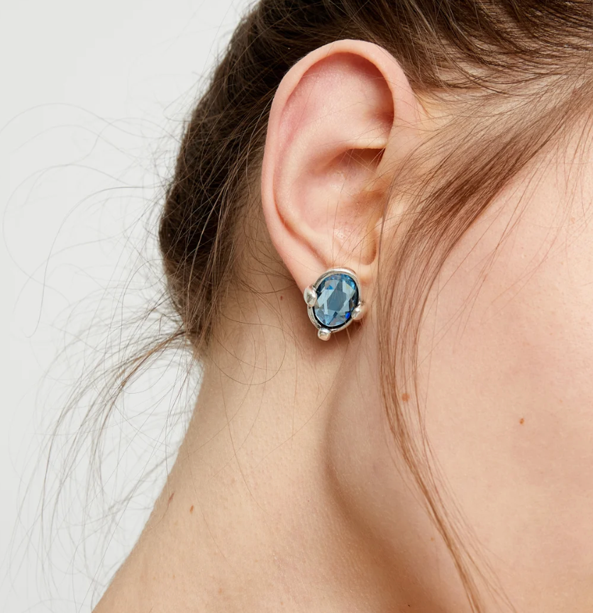 Blue Crystal Studs
