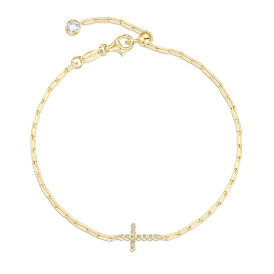 Paperclip Cross Bracelet