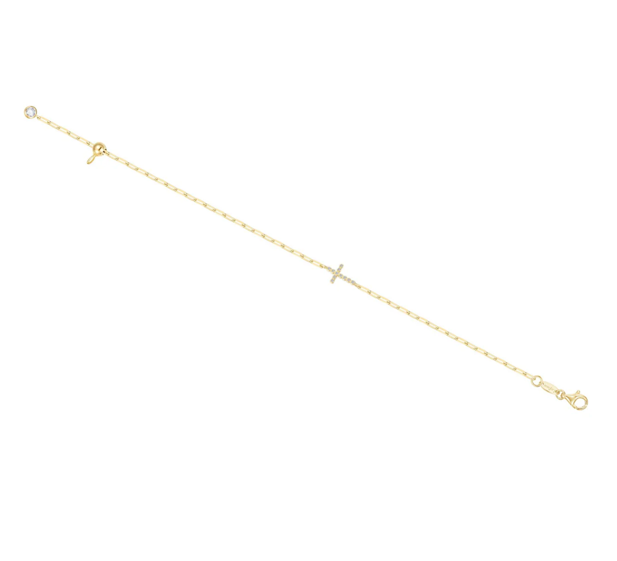 Paperclip Cross Bracelet