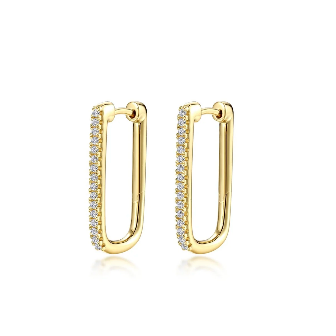 Sparkling Rectangle Hoops