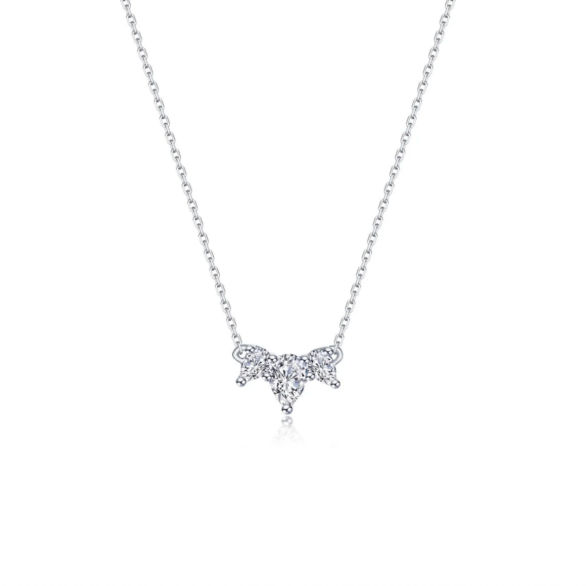 "Grace" 3-Stone Pear Necklace