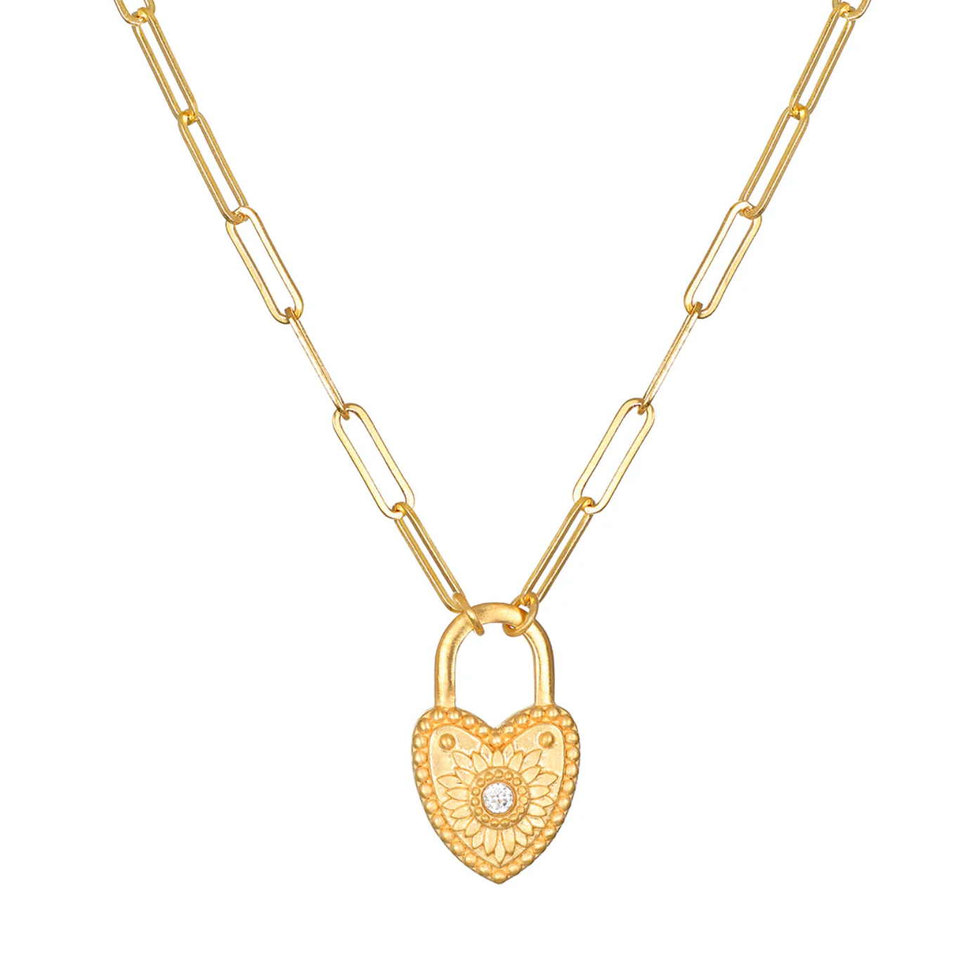 Love Everlasting Padlock Heart Necklace