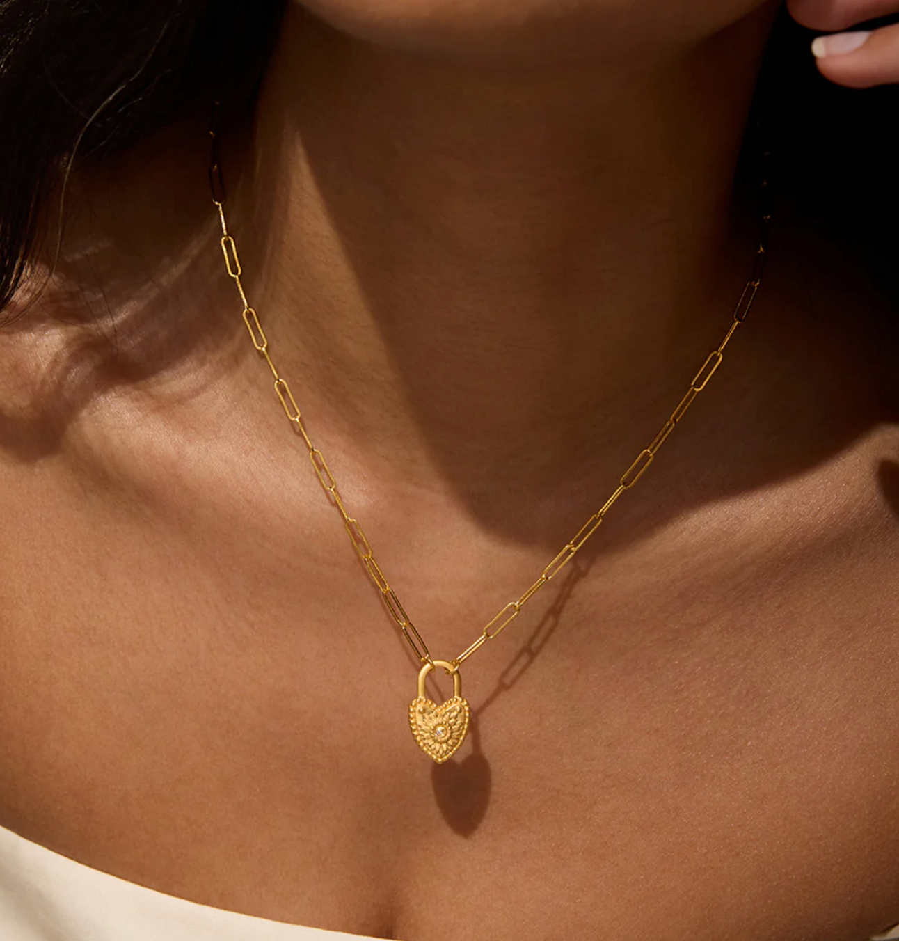 Love Everlasting Padlock Heart Necklace