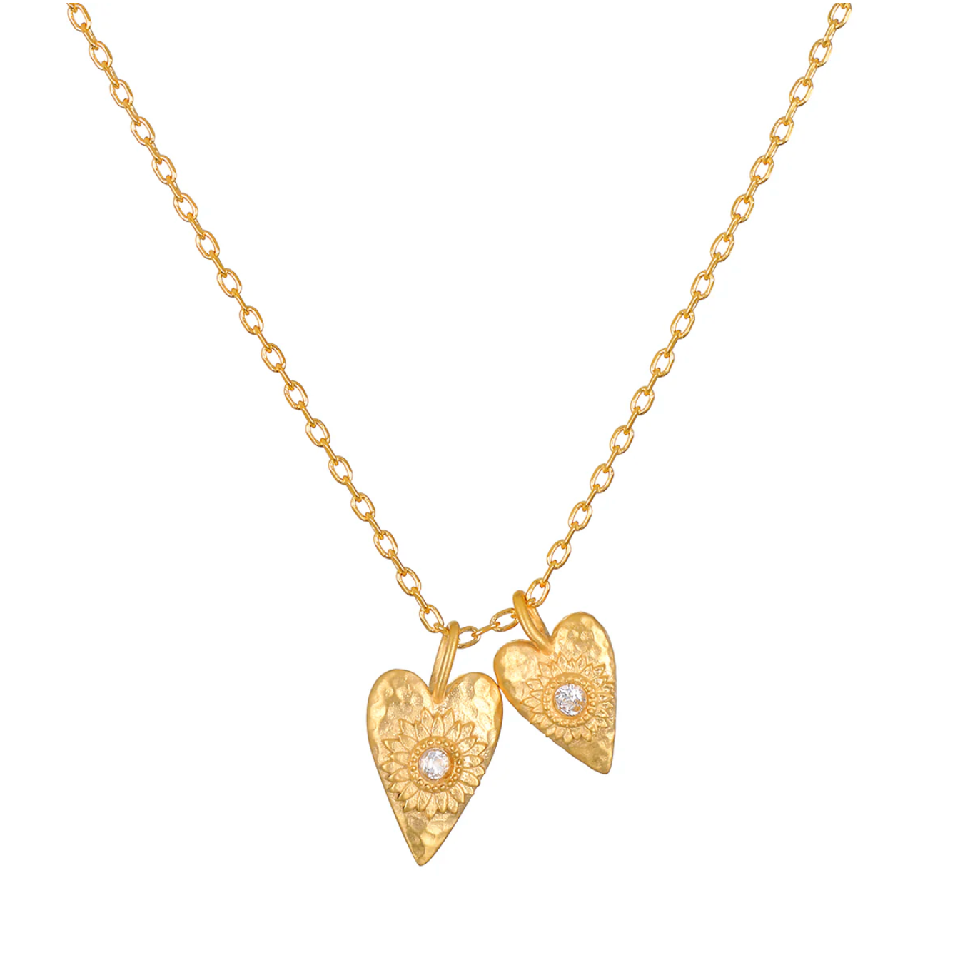 Sacred Connection White Topaz Lotus Heart Necklace