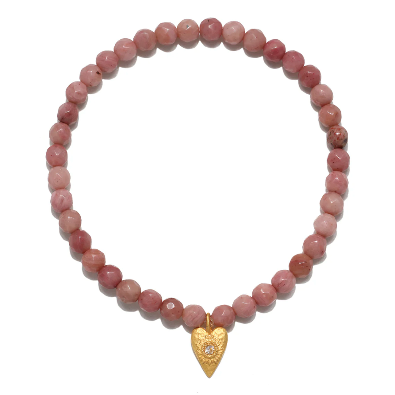 Comforted by Love Rhodonite Heart Bracelet