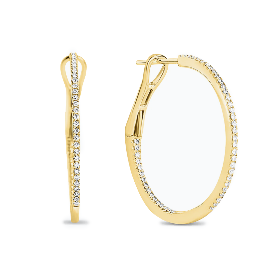 Inside-Out Diamond Hoop Earrings
