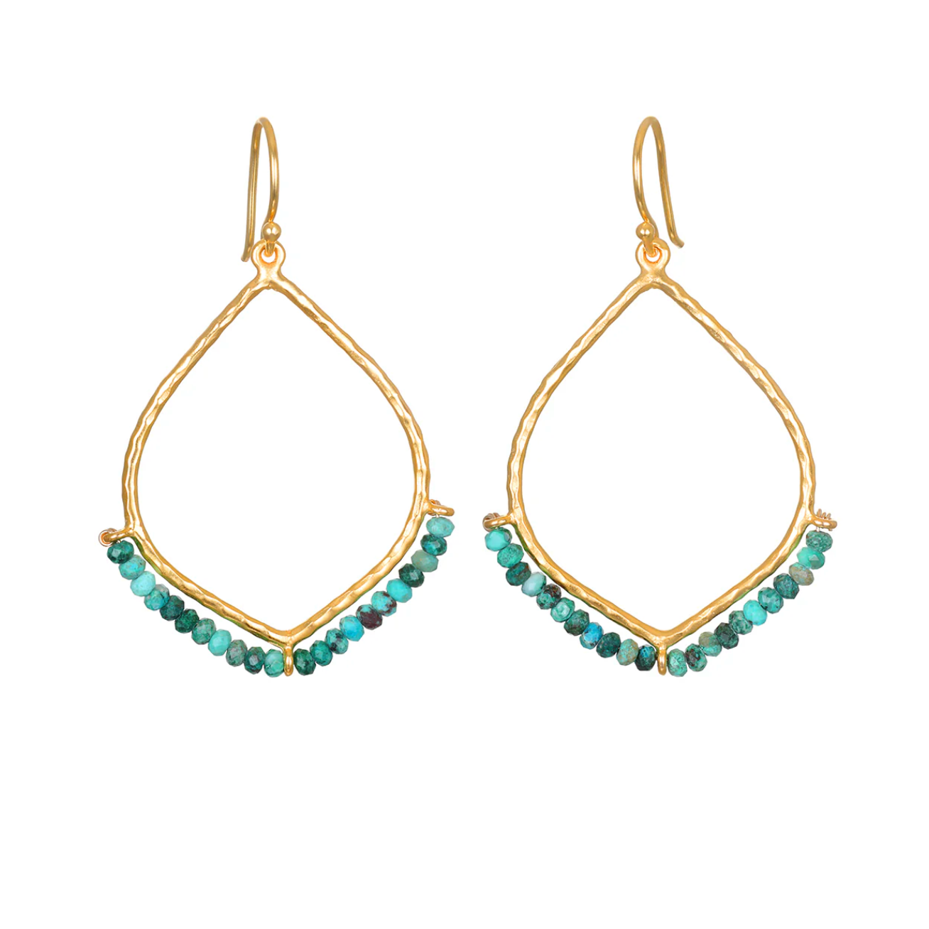 Healing Journey Turquoise Lotus Drop Earrings