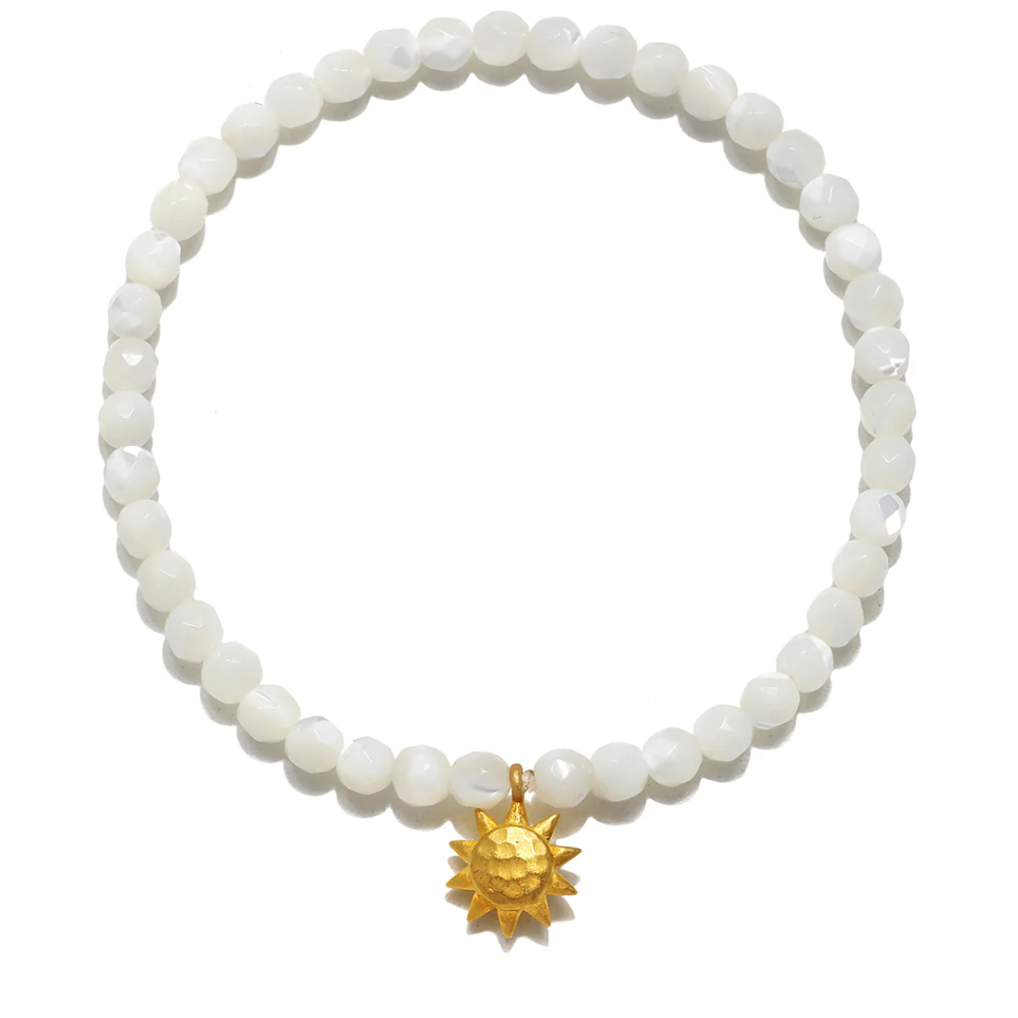 Dawning Wisdom Mother of Pearl Sun Stretch Bracelet