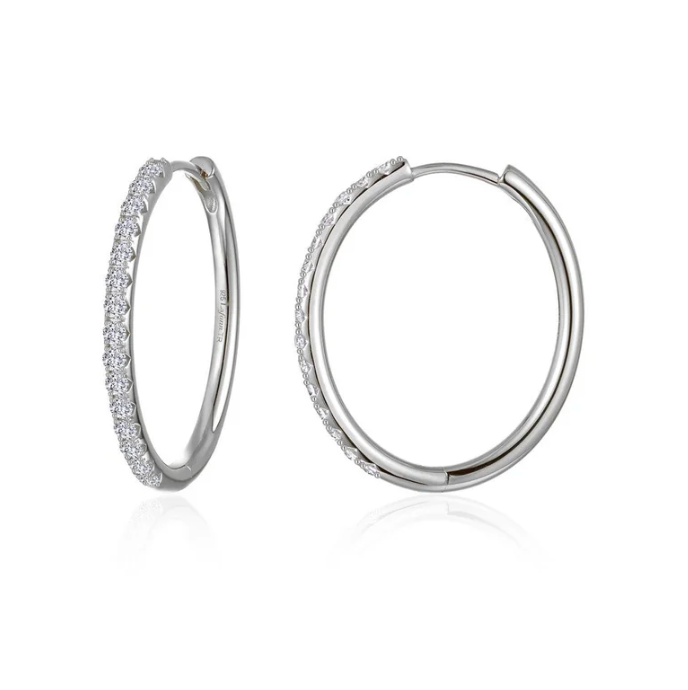 "Alina" Medium Oval Hoops