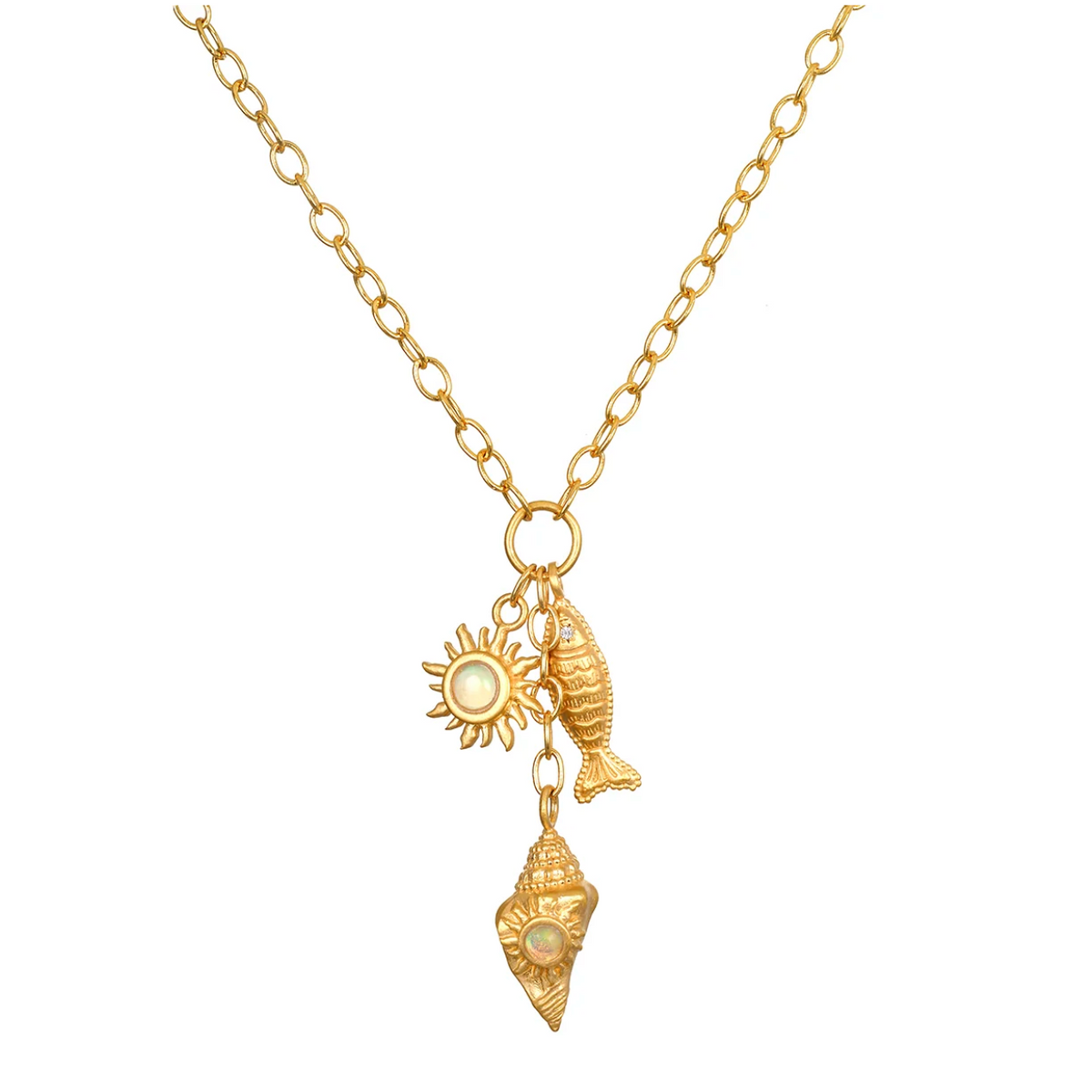 Healing Light Ocean Charm Necklace