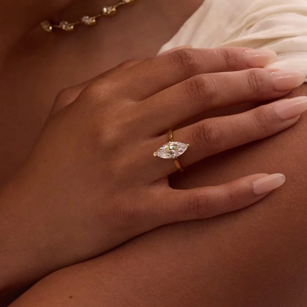"Poise" Marquise-Cut Ring