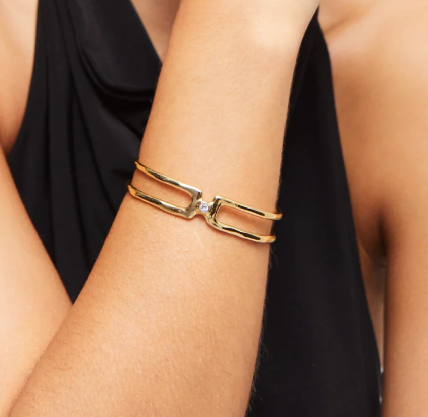 Open Style Double Cuff - Silver or Gold