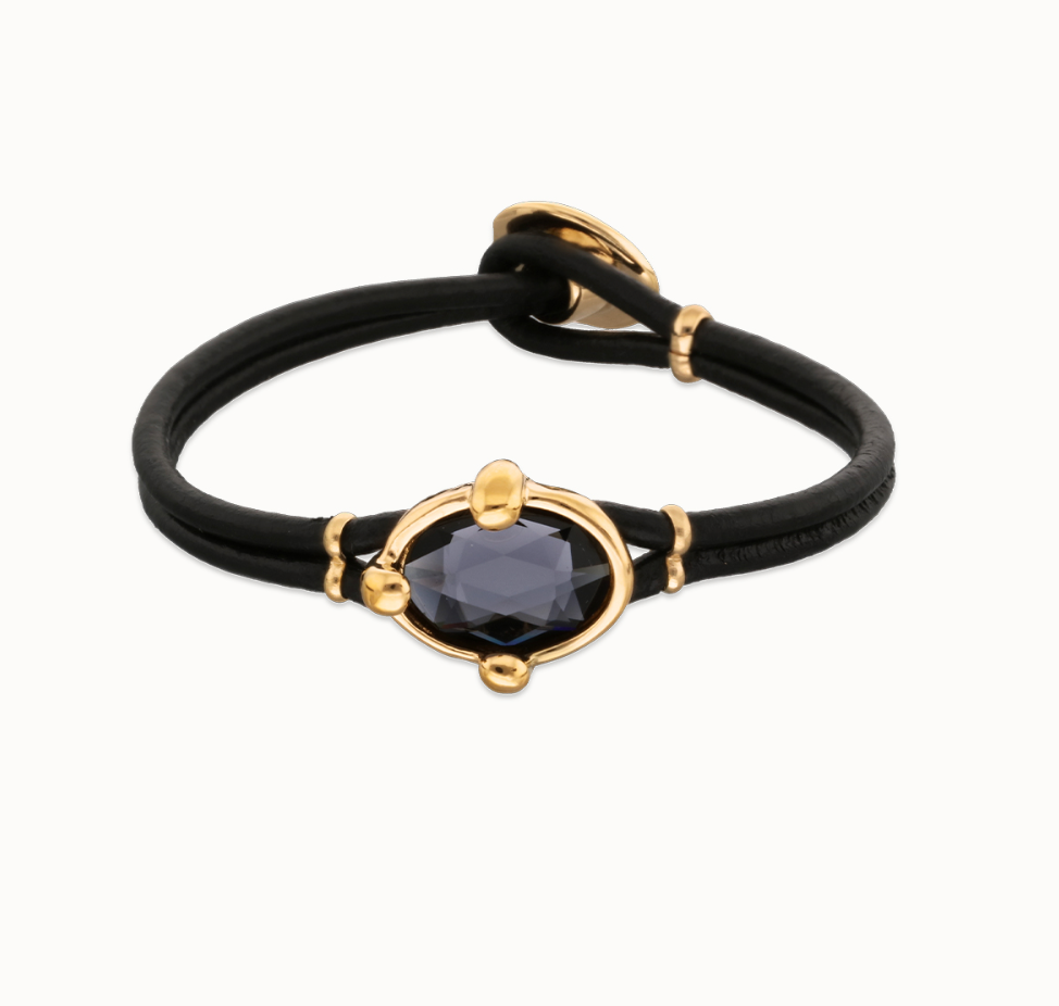 Leather & Crystal Bracelet - Multiple Color Options