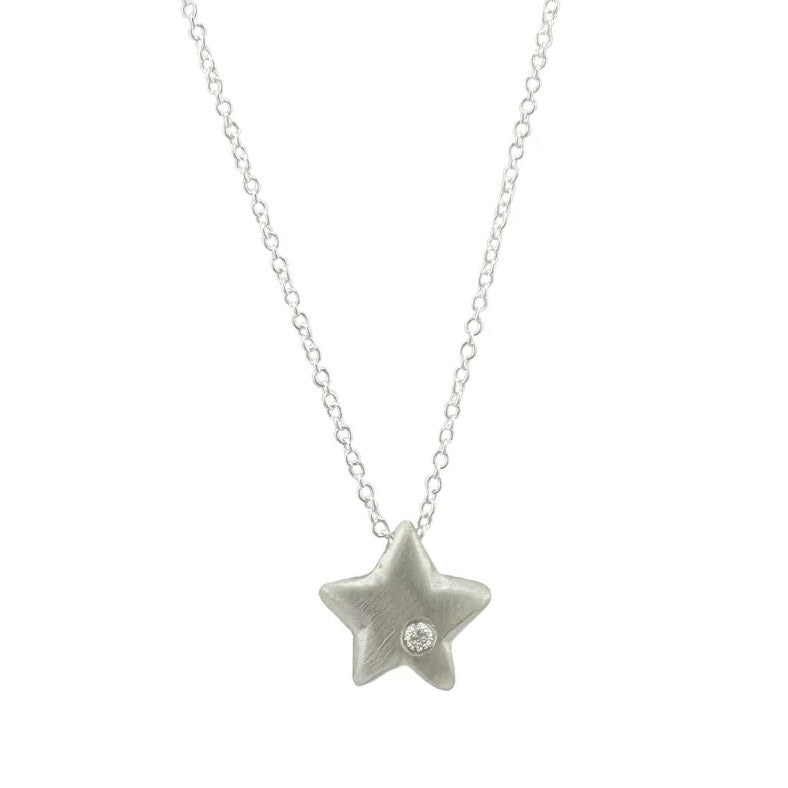 "Puffy Star w. Diamond" Necklace