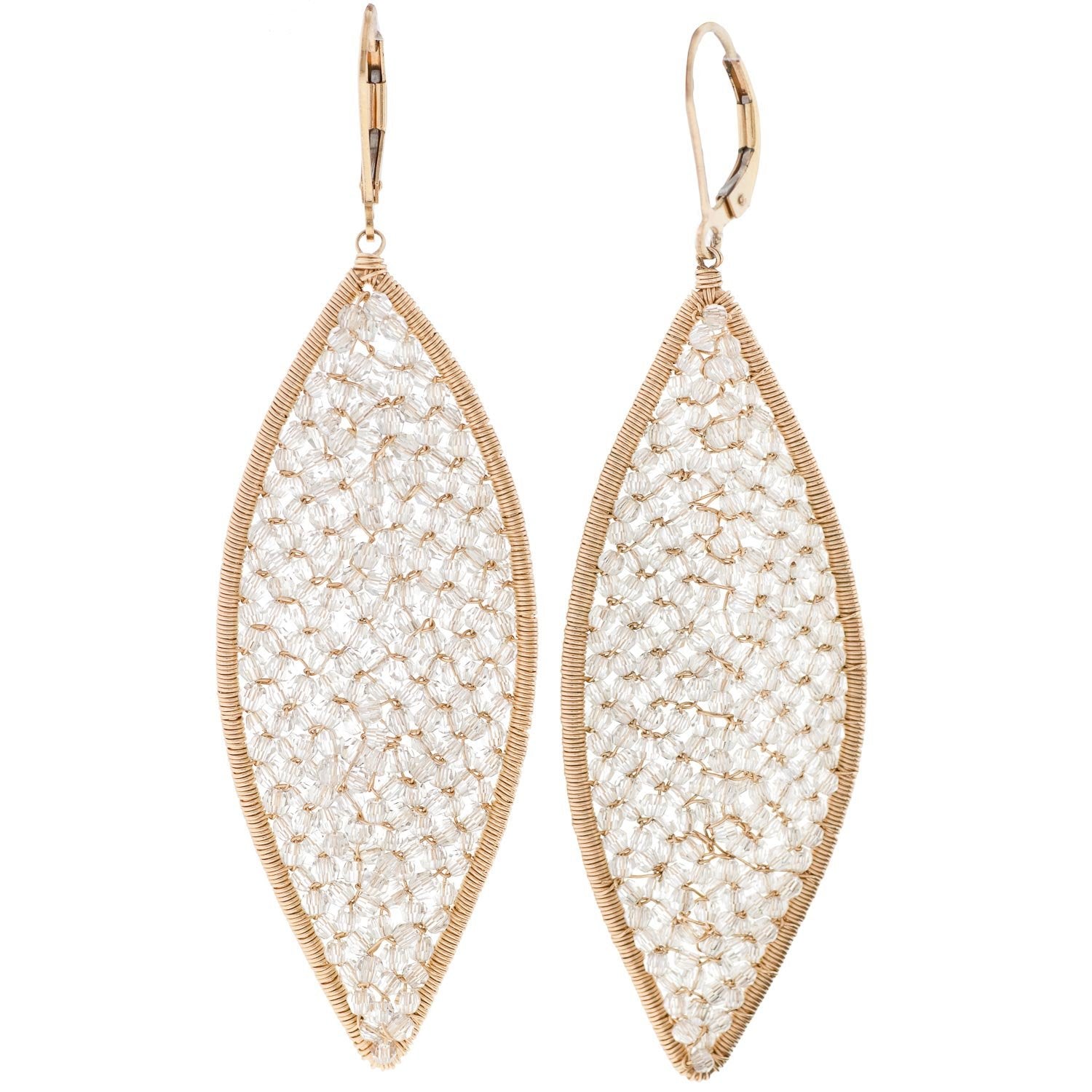 Elongated Crystal Drop Earrings