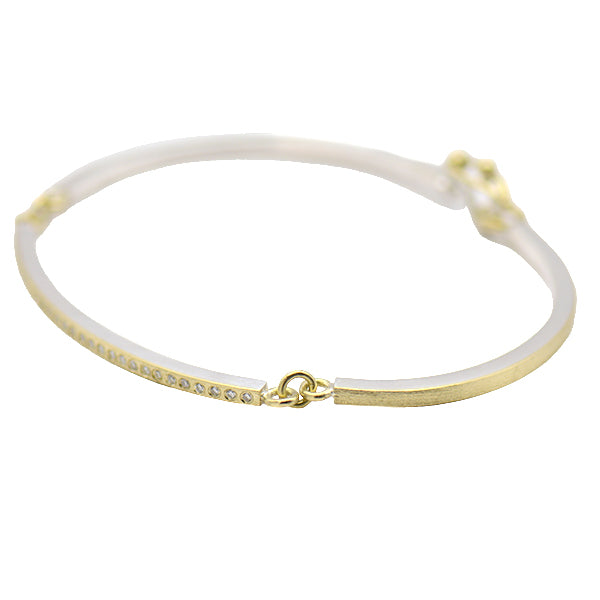"Adam" Flexible Gold Diamond Bangle
