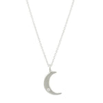 "Moon With Diamond" Necklace