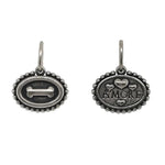 Oval Dog bone + "Amore" Charm