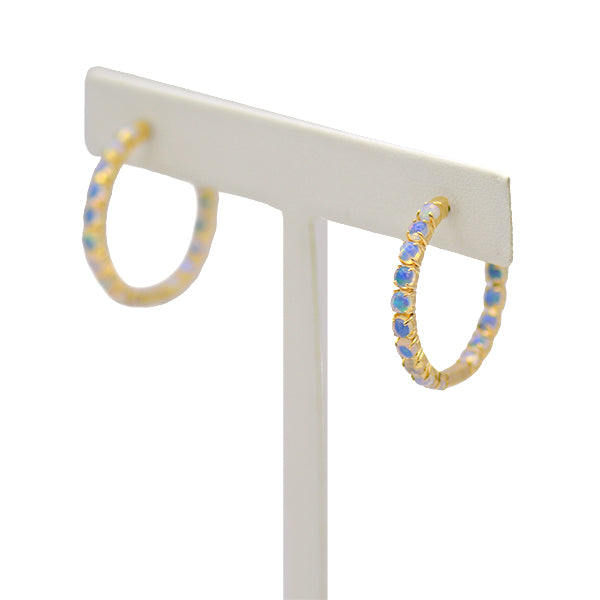 Inside-Out Opal Hoops