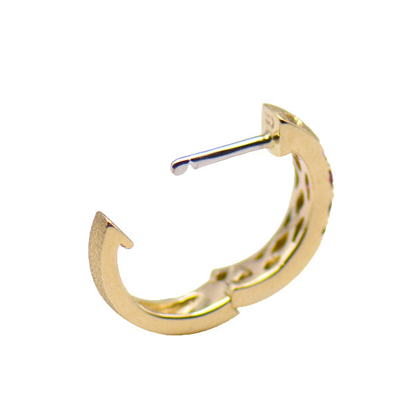 Rainbow Sapphire Hoop Earrings