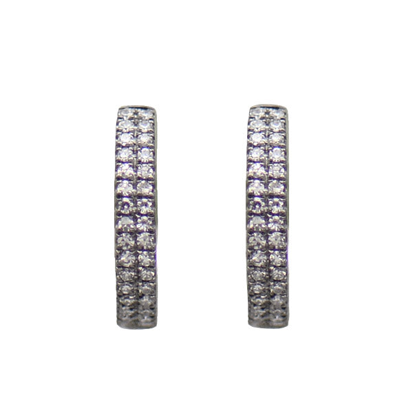 Blackened Huggie Hoops