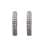 Blackened Huggie Hoops