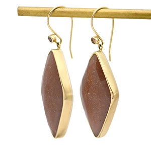 Chocolate Moonstone Earrings