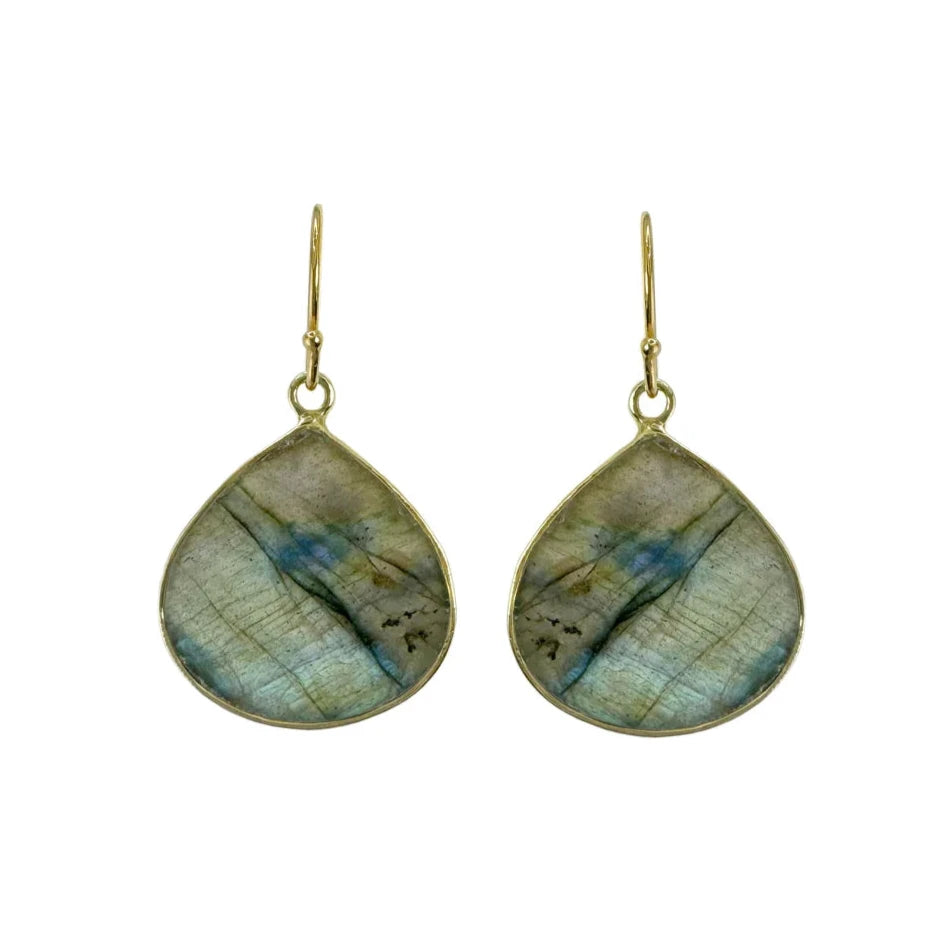 Large Labradorite Drop Earrings