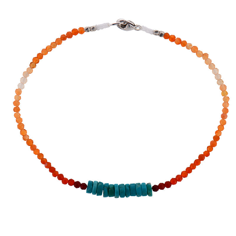 Fire Opal & Turquoise Bracelet