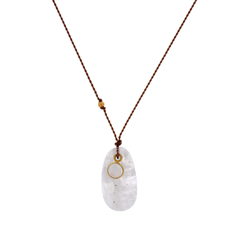 Double Moonstone Necklace