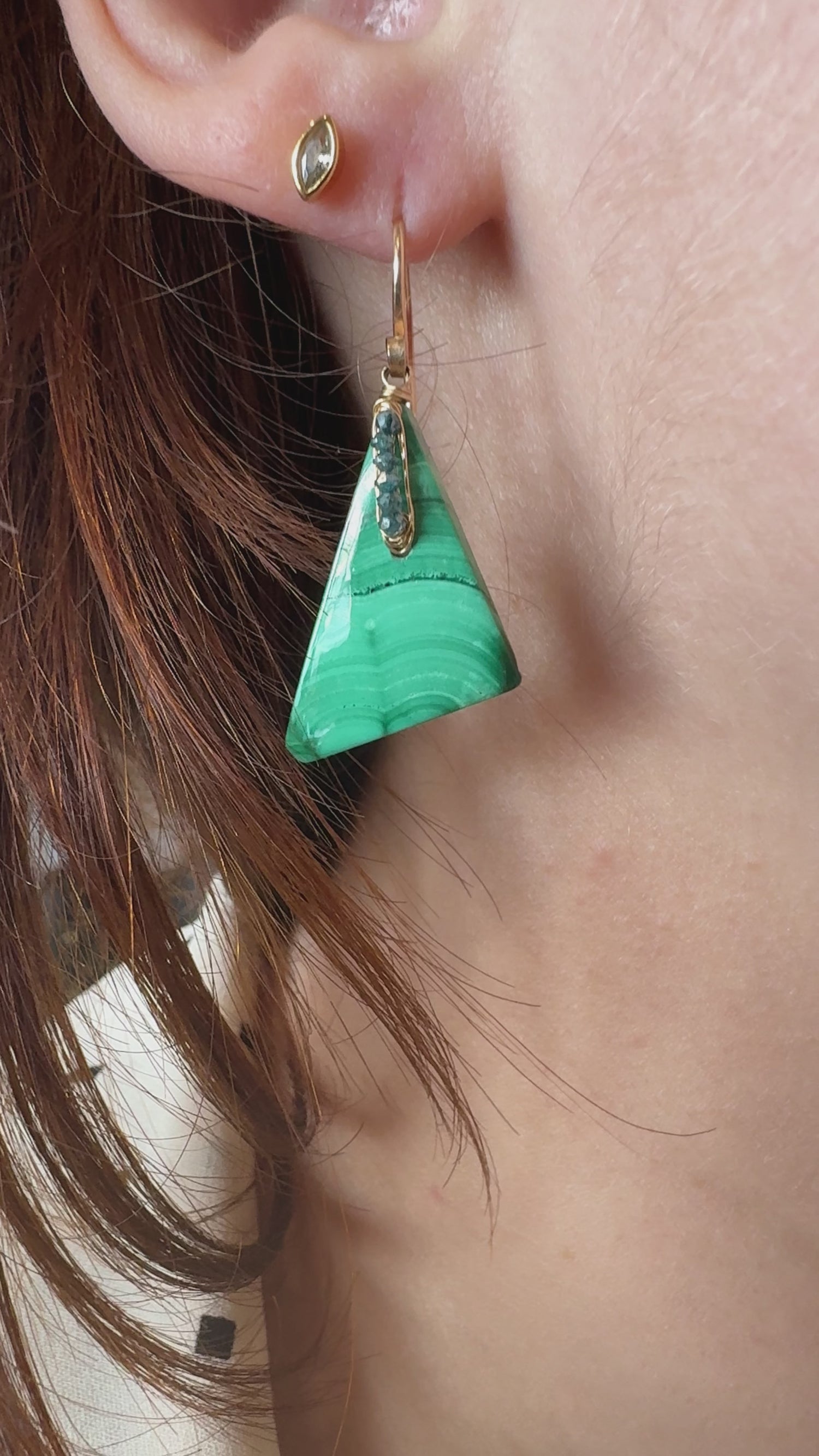 Malachite Earrings