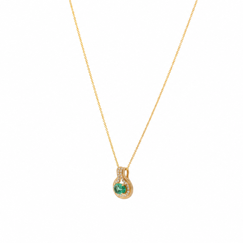 Emerald & Diamond Necklace
