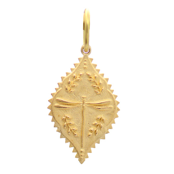 Gold Double-Sided Dragonfly Charm