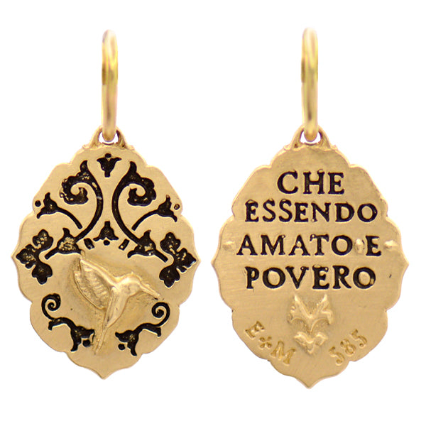 Double-Sided Hummingbird Charm