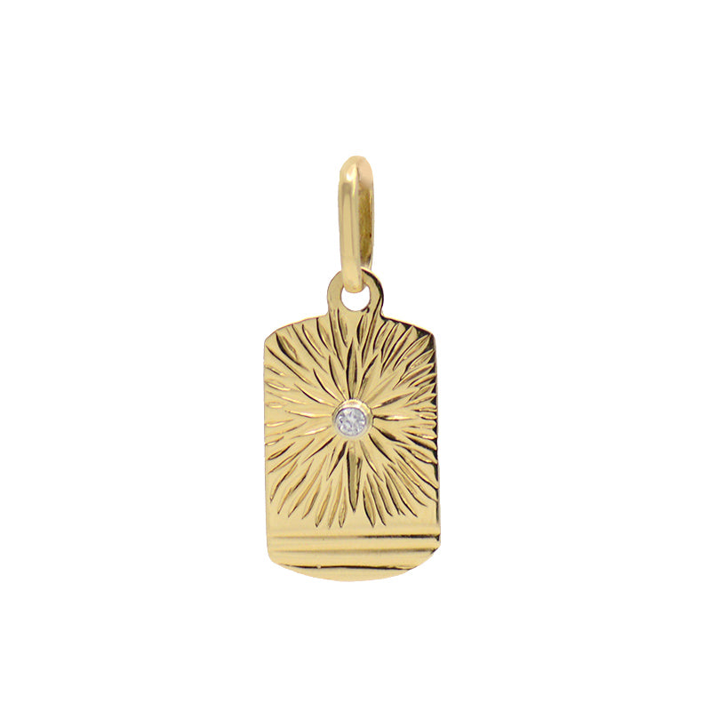 Engraved Diamond Pendant