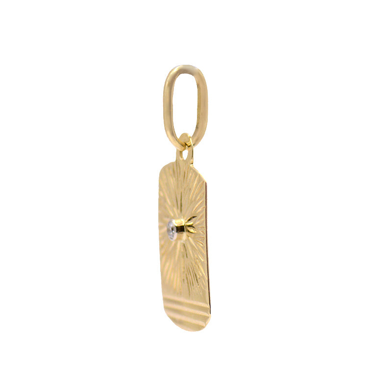 Engraved Diamond Pendant