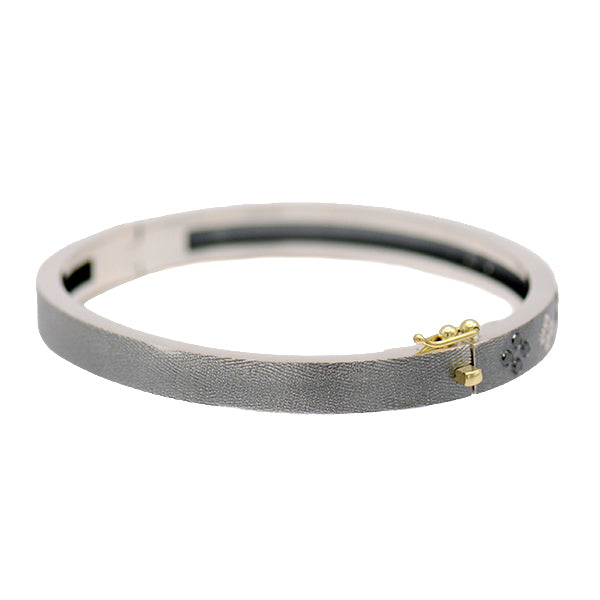 "Gemma Lux" Black and White Diamond Bangle