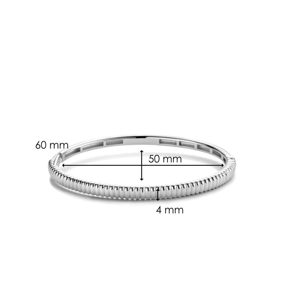 Ribbed Bangle - Silver or Gold