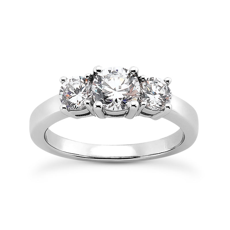 
                
                    Load image into Gallery viewer, 3 Stone Basket Set Engagement Ring
                
            
