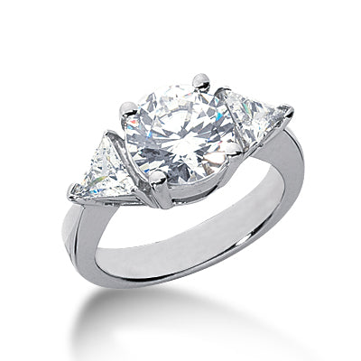 
                
                    Load image into Gallery viewer, Three Stone Trillion Engagement Ring
                
            
