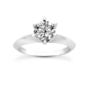 
                
                    Load image into Gallery viewer, Knife Edge Solitaire Engagement Ring
                
            
