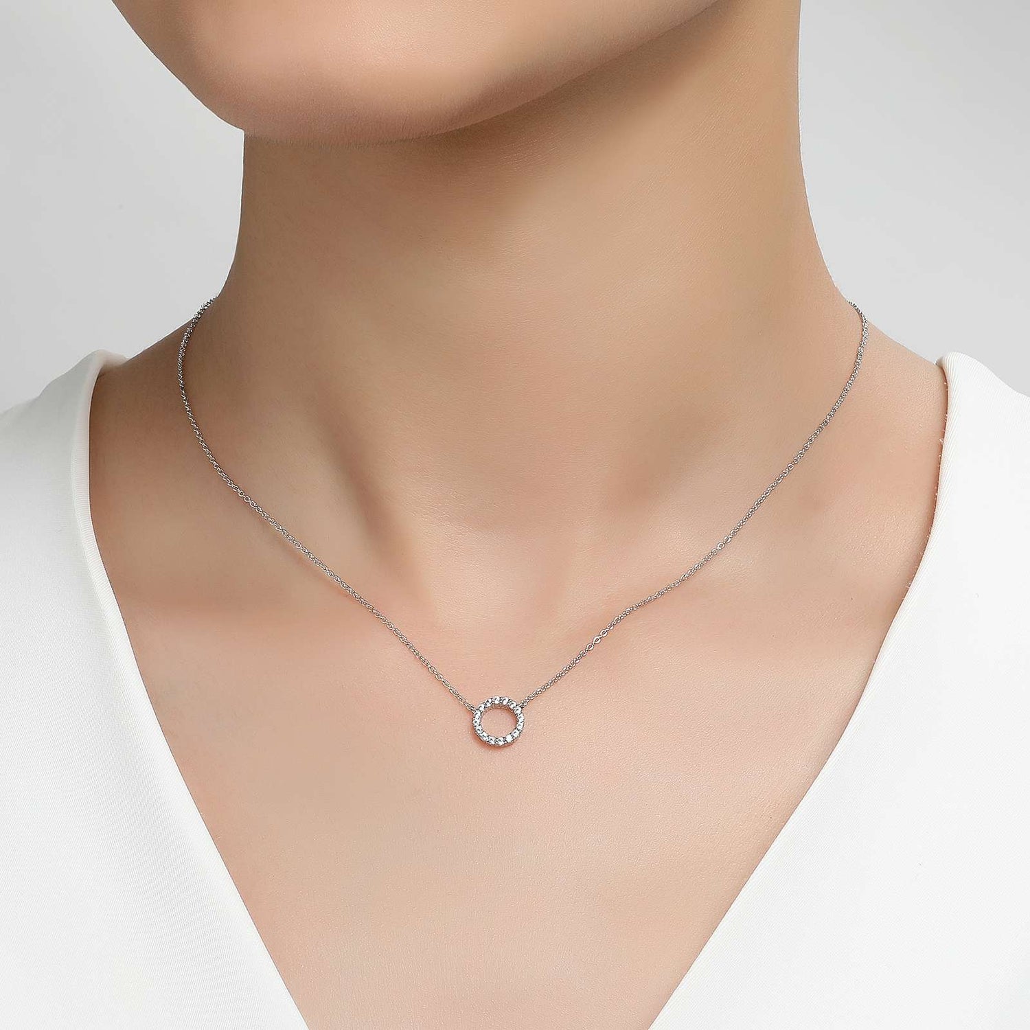 Open Circle Slider Necklace