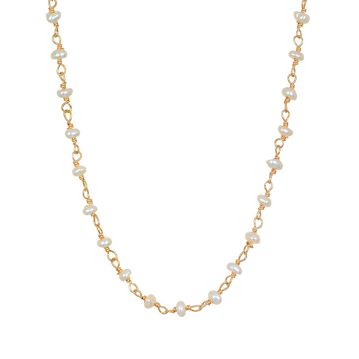 Scatter Light Pearl Choker Necklace