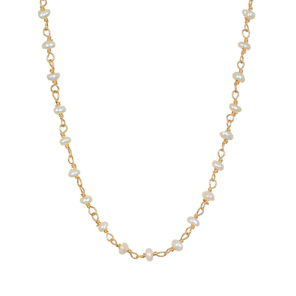 Scatter Light Pearl Choker Necklace