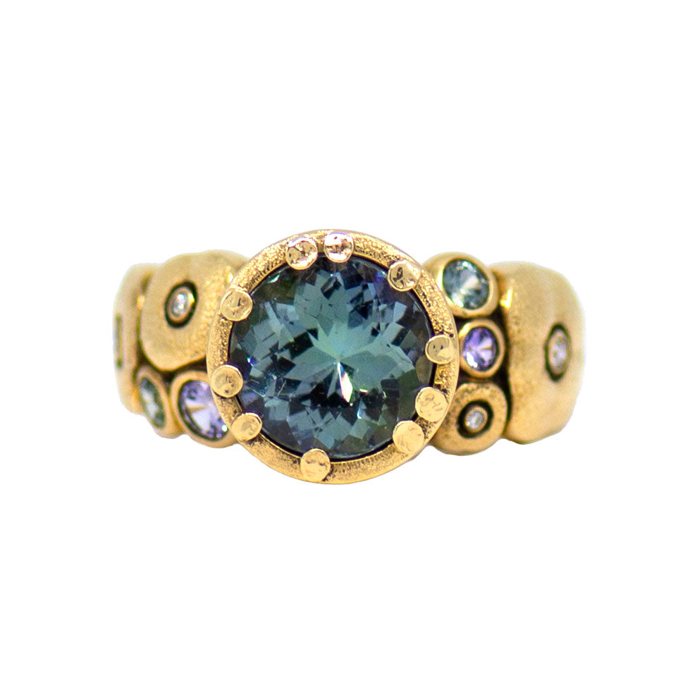 
                
                    Load image into Gallery viewer, &amp;quot;Orchard&amp;quot; Ring - Raw Tanzanite
                
            